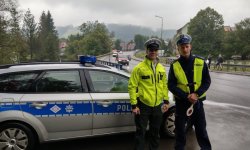 Wspólne patrole polsko-słowackie na bieszczadzkich drogach<br/>fot. KPP Ustrzyki Dolne
