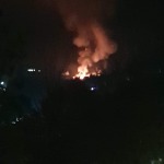 Pożar w ogródkach działkowych