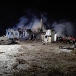 Pożar budynku gospodarczego w Orelcu