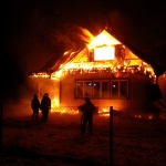 Pożar świetlicy w Dzwiniaczu<br/>fot. Damian Tarnawski