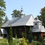 Prace konserwatorskie w świątyni w Górzance<br/>fot. Paweł Marynowski / Wikimedia Commons